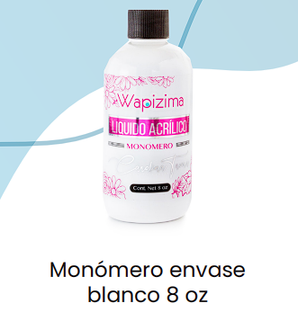 Monómero envase blanco 8 oz