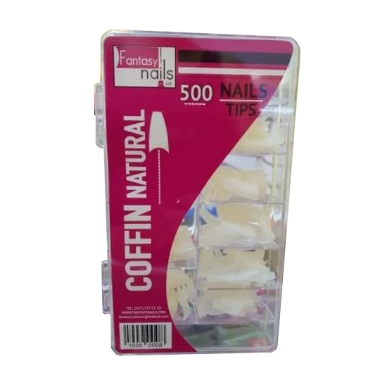 Tips Coffin Natual  500 pz