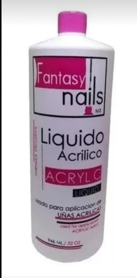 F FANTASY NAILS MONOMERO 32 oz TAPA ROSA