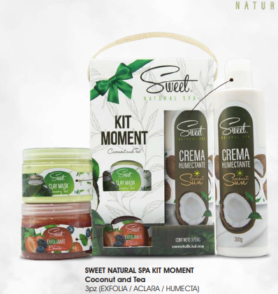 SWEET NATURAL SPA KIT MOMENT Coconut and Tea 3pz
