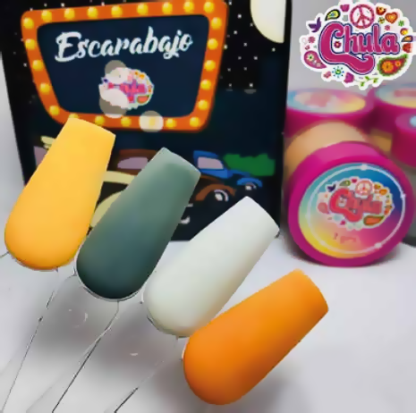 Chula Colección de Acrílico 4 pzas Escarabajos