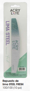 Repuesto de  lima STEEL FRESH  100/100 (10 pz)