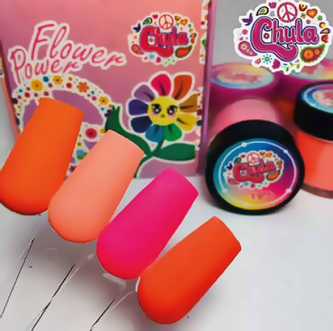 Chula Colección de Acrílico 4 pzas Flower Power