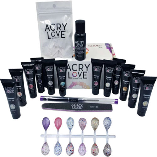Glimer Kit Poli Gel (12 tonos de 15 gr c/u)