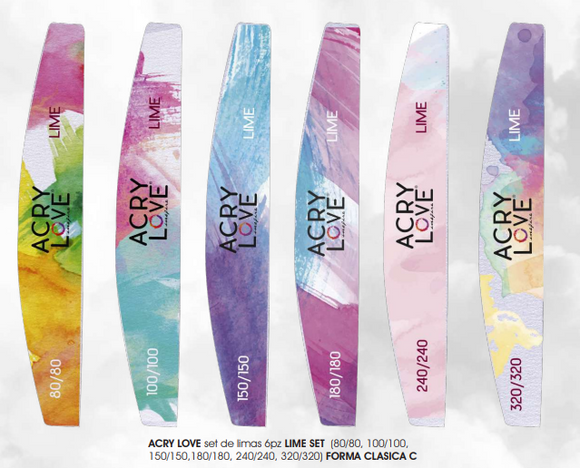 ACRY LOVE set de limas 6pz