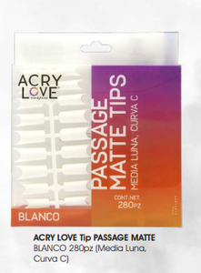 ACRY LOVE Tip PASSAGE MATTE BLANCO 280pz