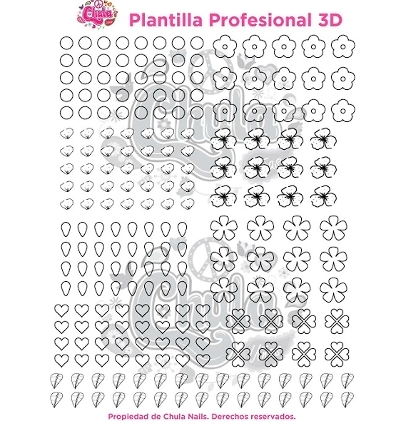 Plantilla de práctica para aplicacion acrilico