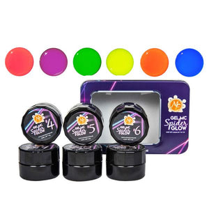 SPIDER GLOW Paq Gel 6pzs 7ml c/u