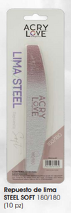 Repuesto de lima  STEEL SOFT 180/180  (10 pz)
