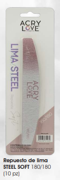 Repuesto de lima  STEEL SOFT 180/180  (10 pz)