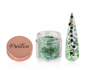 ACRILICO  GLITTER MIX PRINCESS GREEN  1 OZ