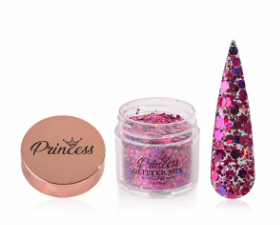 ACRILICO  GLITTER MIX PRINCESS ROSE 1 OZ