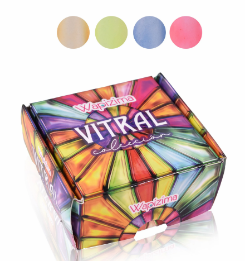 COLECCION 4 PZAS VITRAL