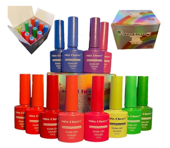 Gel UV Gama Arcoíris 12 pz