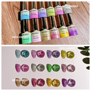 Gel UV Gama Ojo de Gato Diamante 12 pz