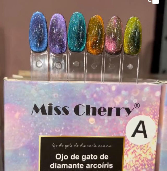 Ojo de gato diamante arcoiris A/6 pz