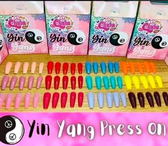 Tip press On Yin Yang 100 pzas (Varios Colores)