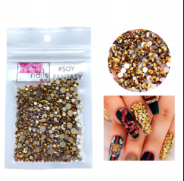 CRISTALES MIX DORADO METALICO