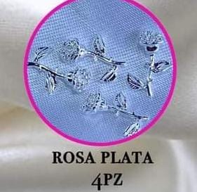 Dijes Rosa Plata