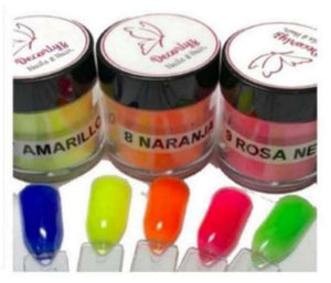 COLECCIONES ACRIL. NEONES 5 pz DECORLYZ NAILS