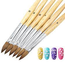 Paq.10  Pincel Kolinsky  Madera Miss Cherry #2, 4, 6, 8